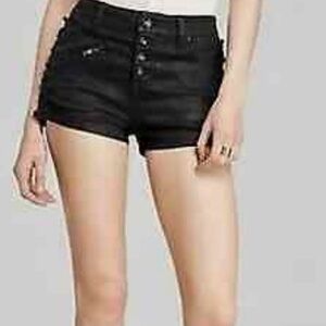 Free people W26 black shorts with side tie